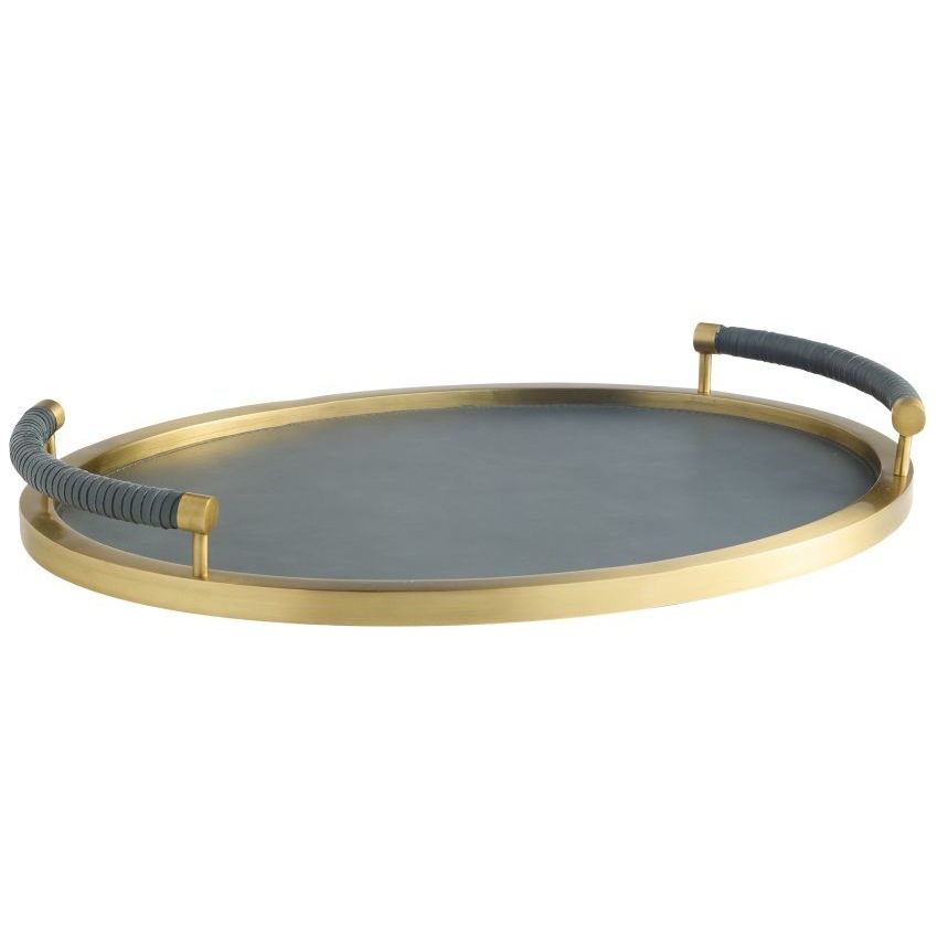 Tallulah 20 X 2.5 inch Antique Brass Tray