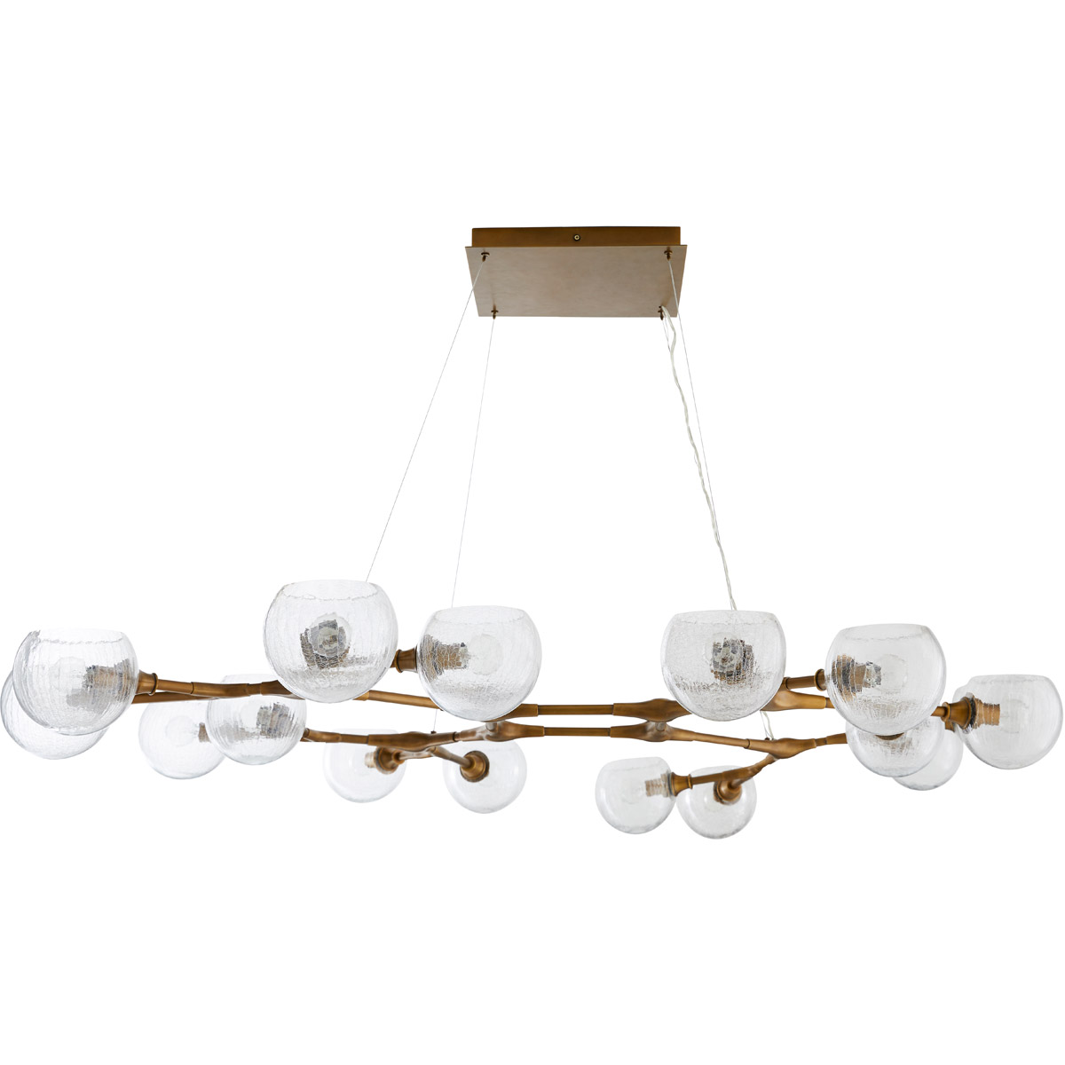 Mahowald 16 Light 70 inch Antique Brass Chandelier Ceiling Light