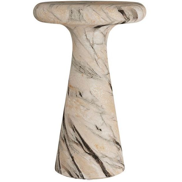 Zahara 12 inch Mojave Faux Marble Accent Table