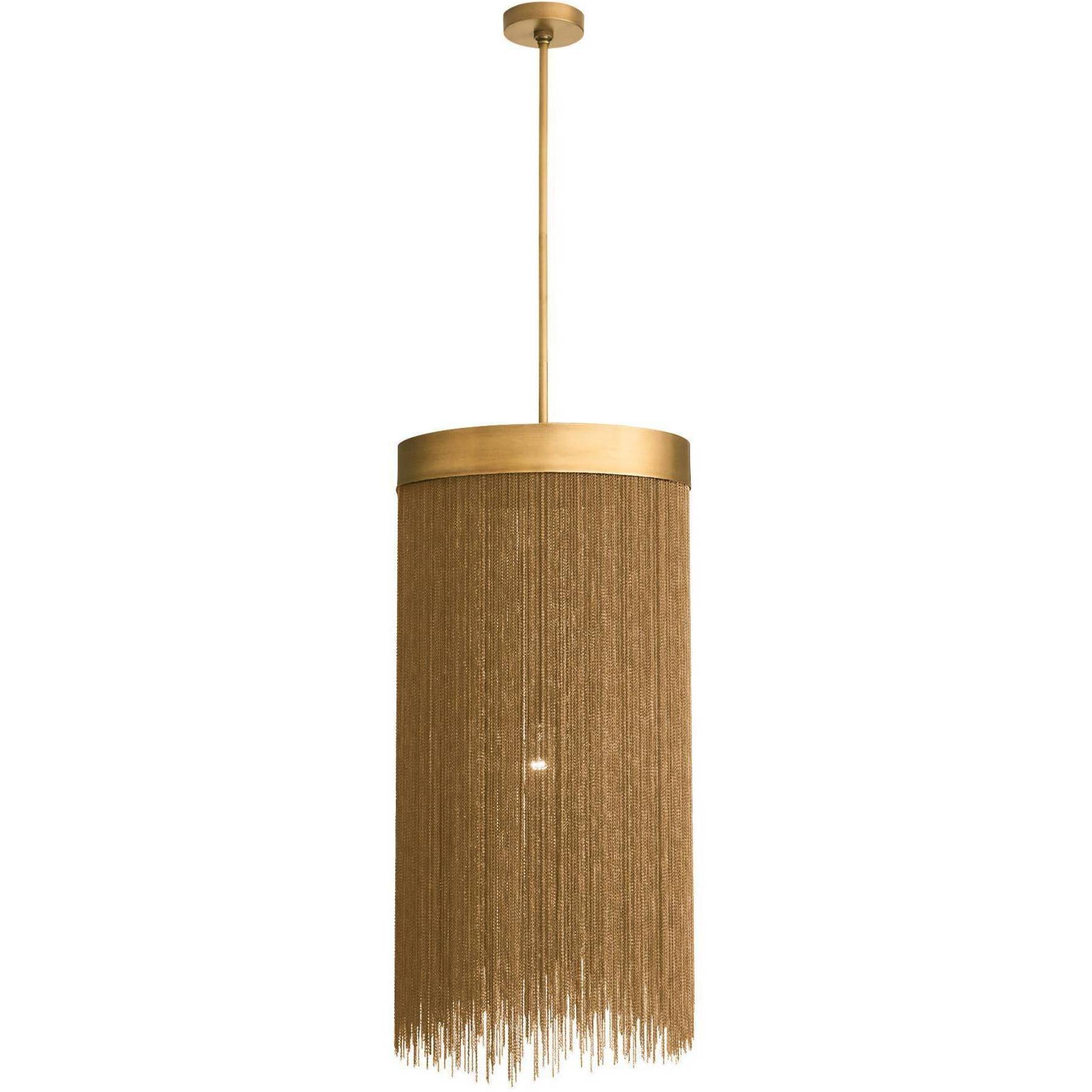 Fatima 1 Light 18 inch Vintage Brass Pendant Ceiling Light, Large