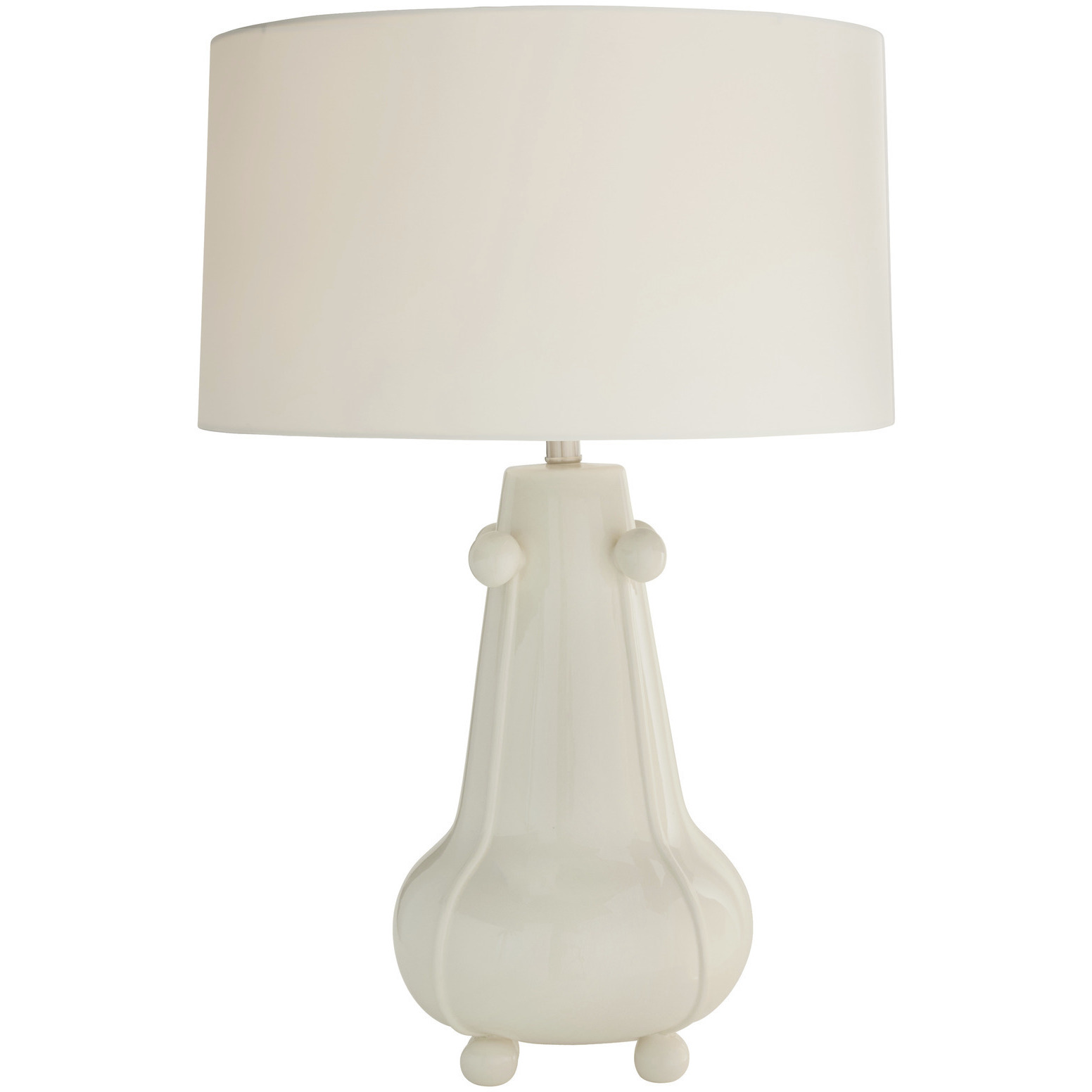 Miriam 30.5 inch 150 watt Ivory Crackle and Polished Nickel Table Lamp Portable Light