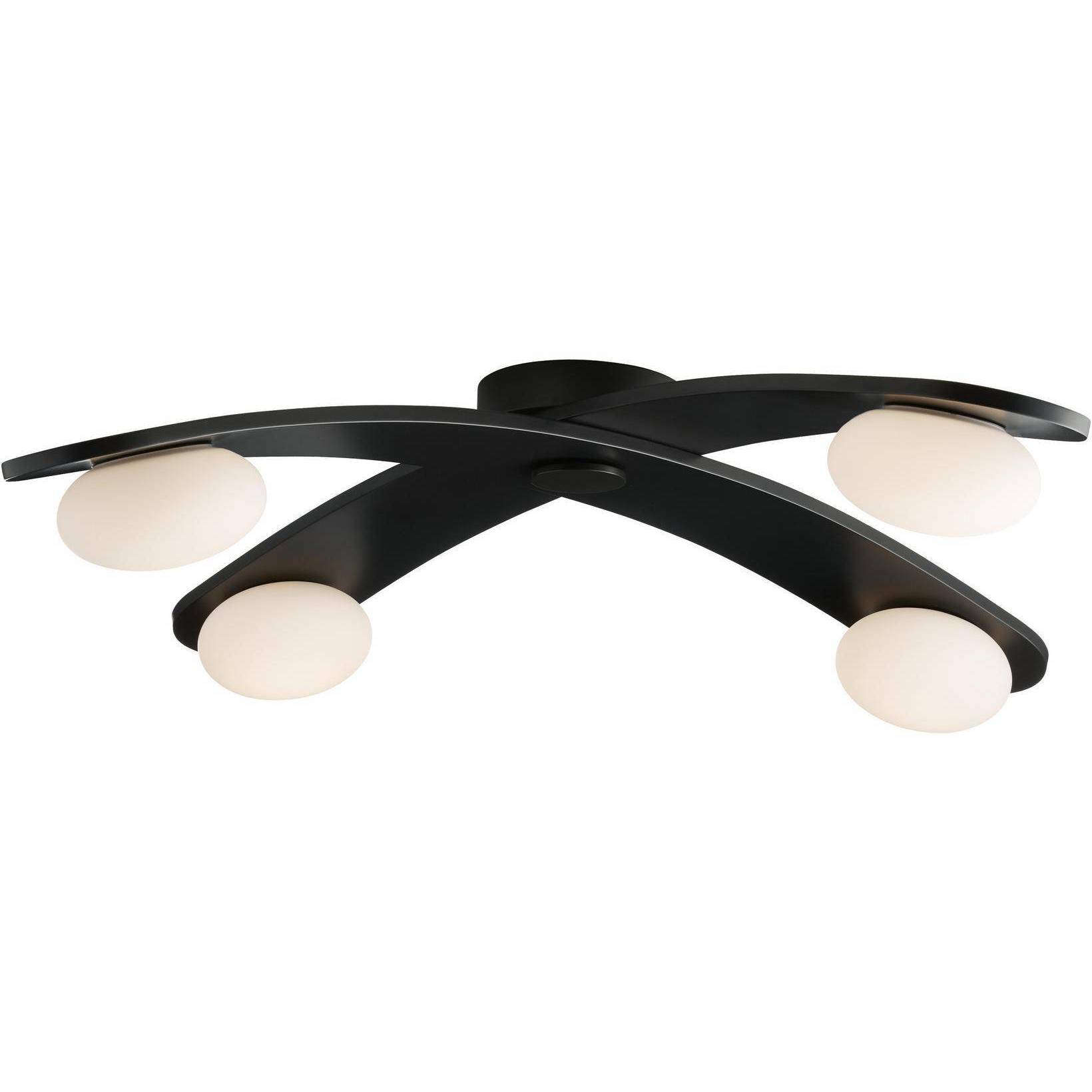Axia 40 inch Blackened Iron Flush Mount Ceiling Light