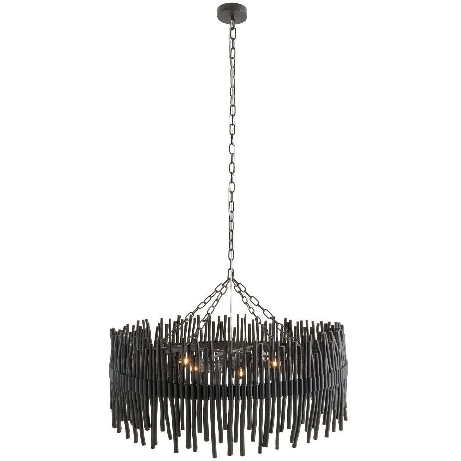 Adele 6 Light 40 inch Black Stained Chandelier Ceiling Light