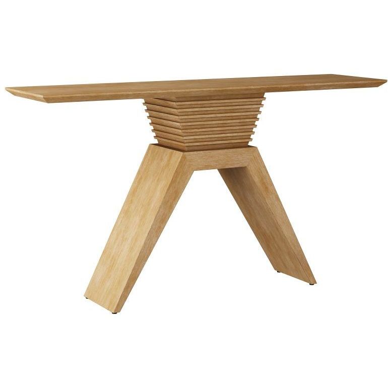 Barron 54 inch Cerused Natural Console Table