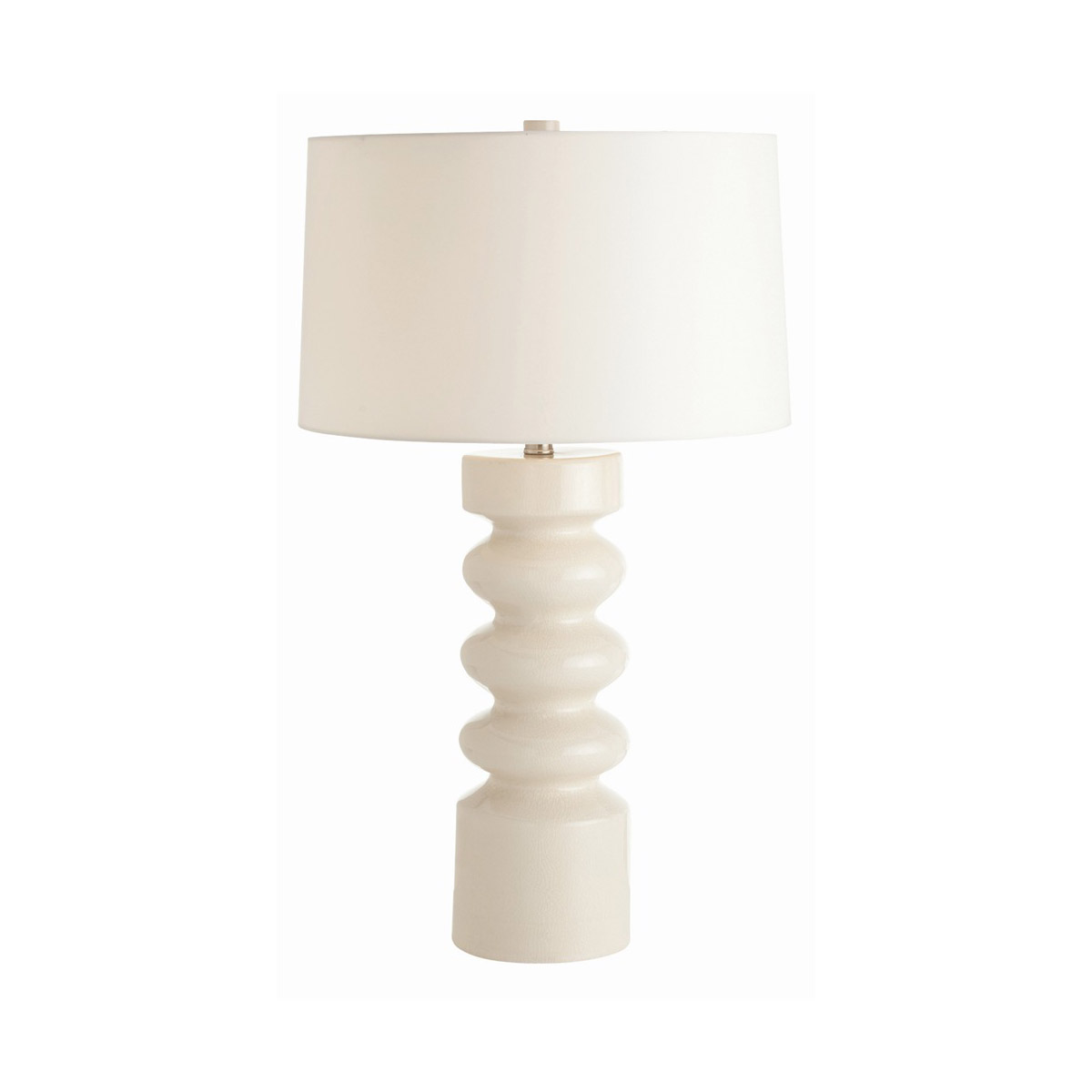 Wheaton 29 inch 150 watt White Crackle Table Lamp Portable Light