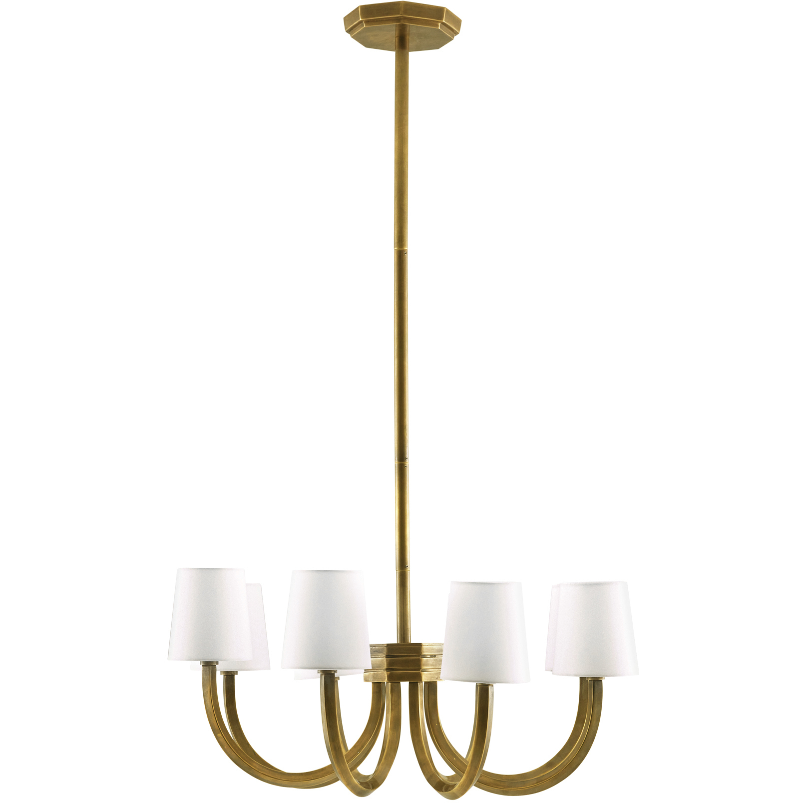 Gaetano 8 Light 26.5 inch Vintage Brass Chandelier Ceiling Light