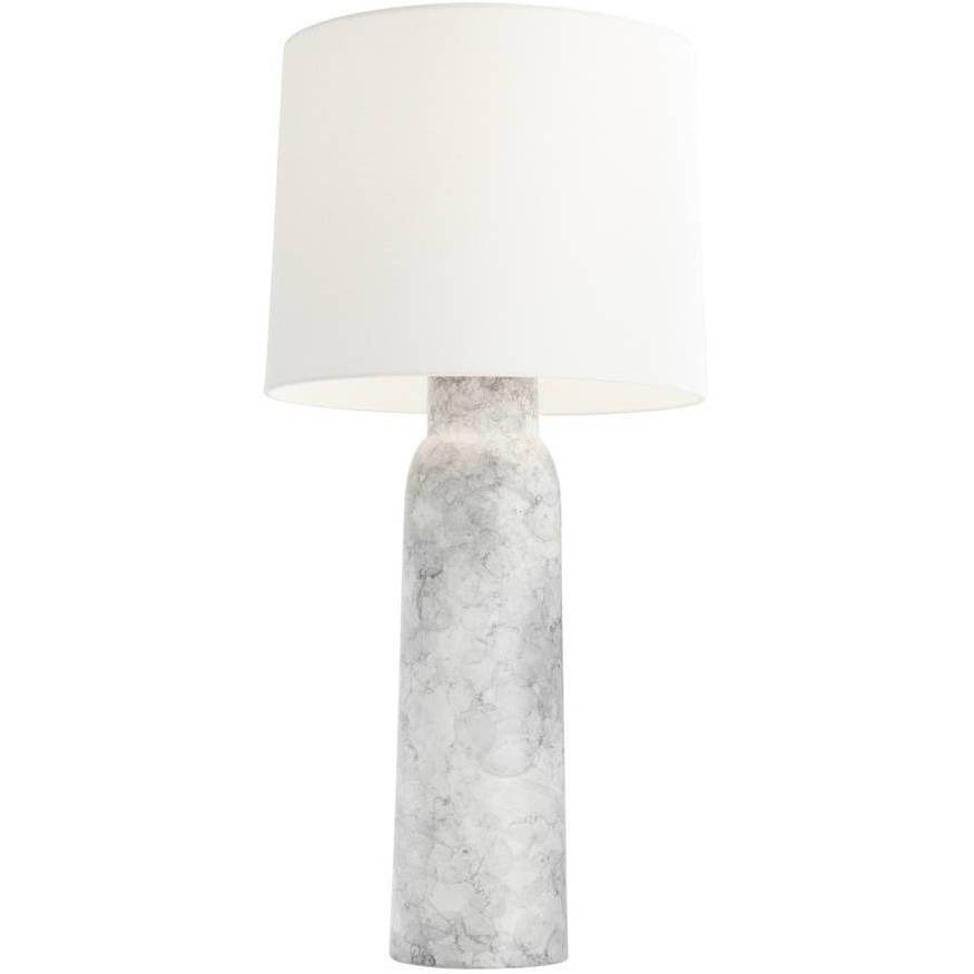 Heather 32 inch 150 watt Thundercloud and Polished Nickel Lamp Portable Light