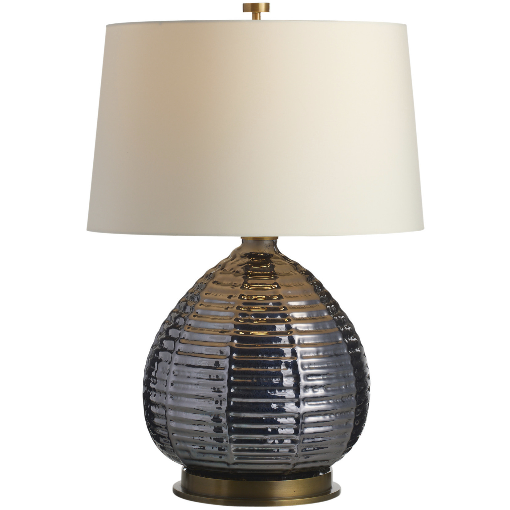 Juliette 26.5 inch 150 watt Flint Luster and Antique Brass Table Lamp Portable Light
