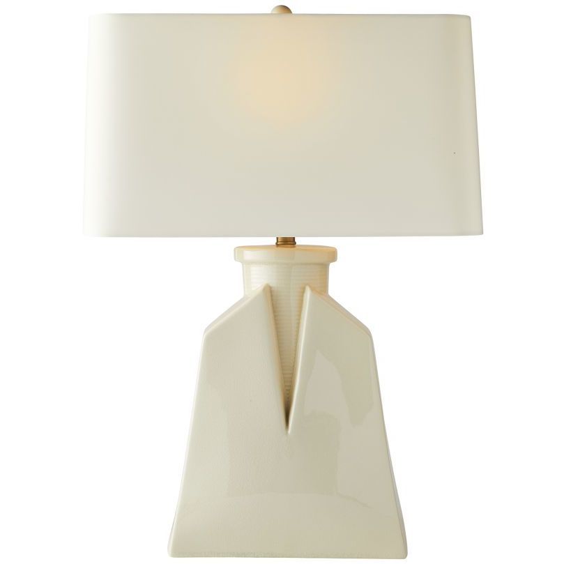 Cera 150 watt Ivory Crackle Table Lamp Portable Light