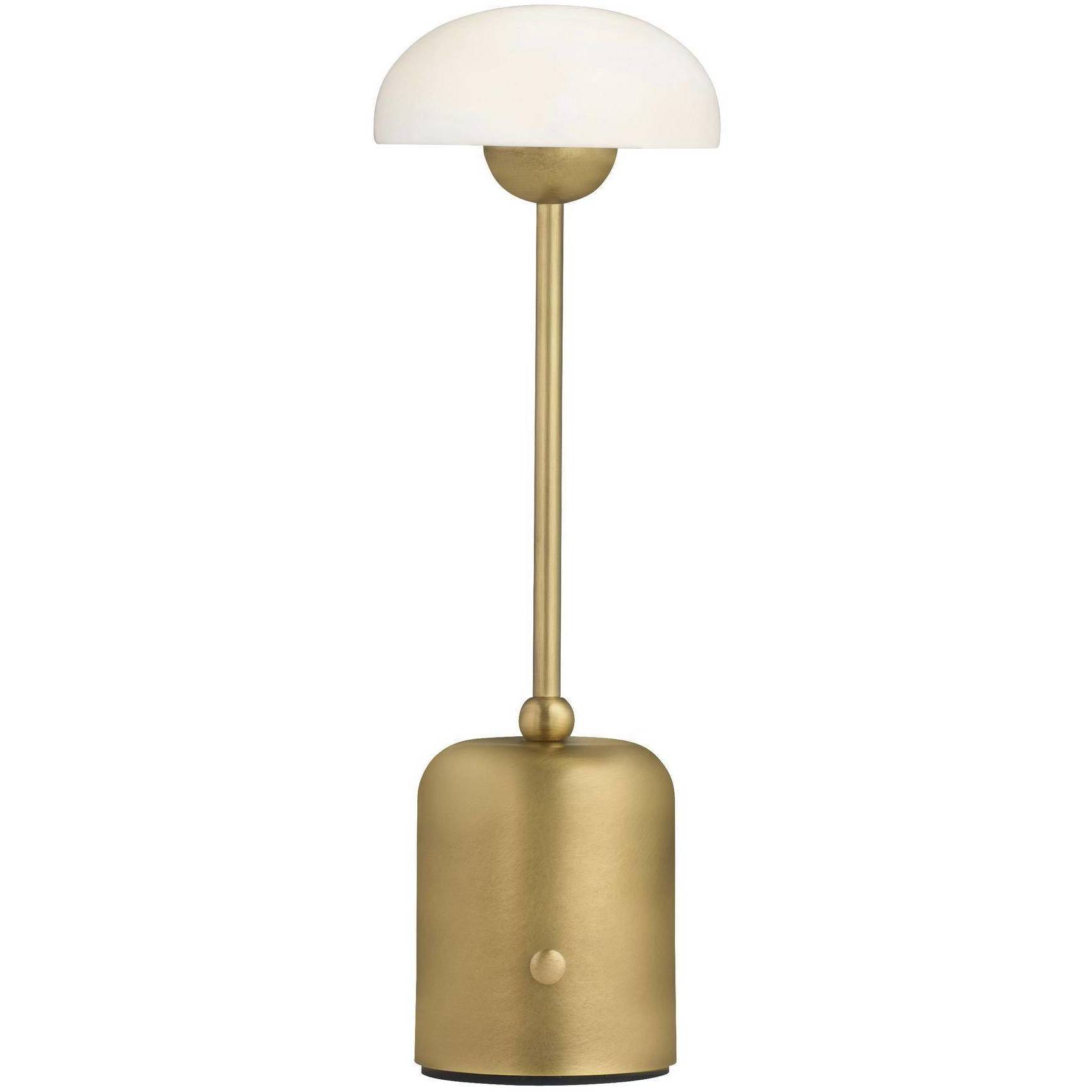 Lumi 12 inch 3 watt Antique Brass Rechargeable Accent Lamp Portable Light