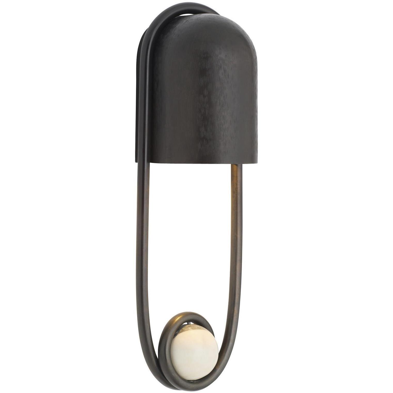 Ilma 1 Light 5 inch English Bronze with White and Gray Sconce Wall Light