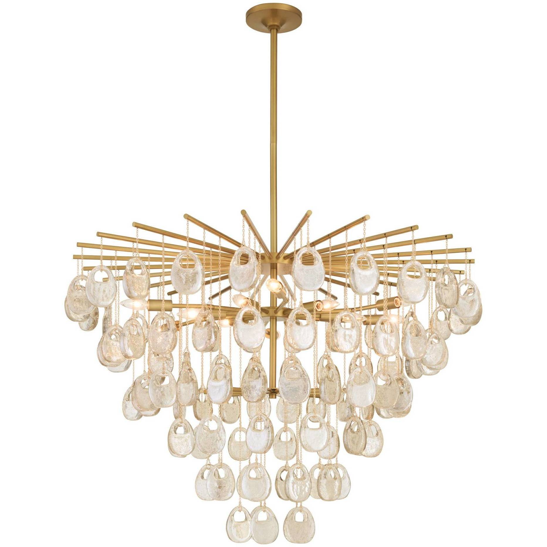 Jacqueline 12 Light 42 inch Antique Brass Chandelier Ceiling Light, Large