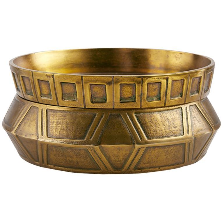 Millenia Antique Brass Centerpiece, Set of 2