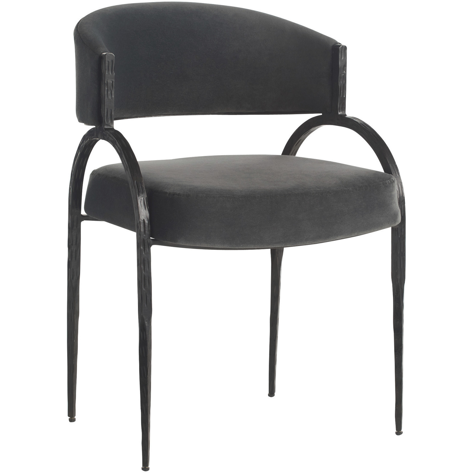 Bahati Midnight Grey and Natural Iron Chair