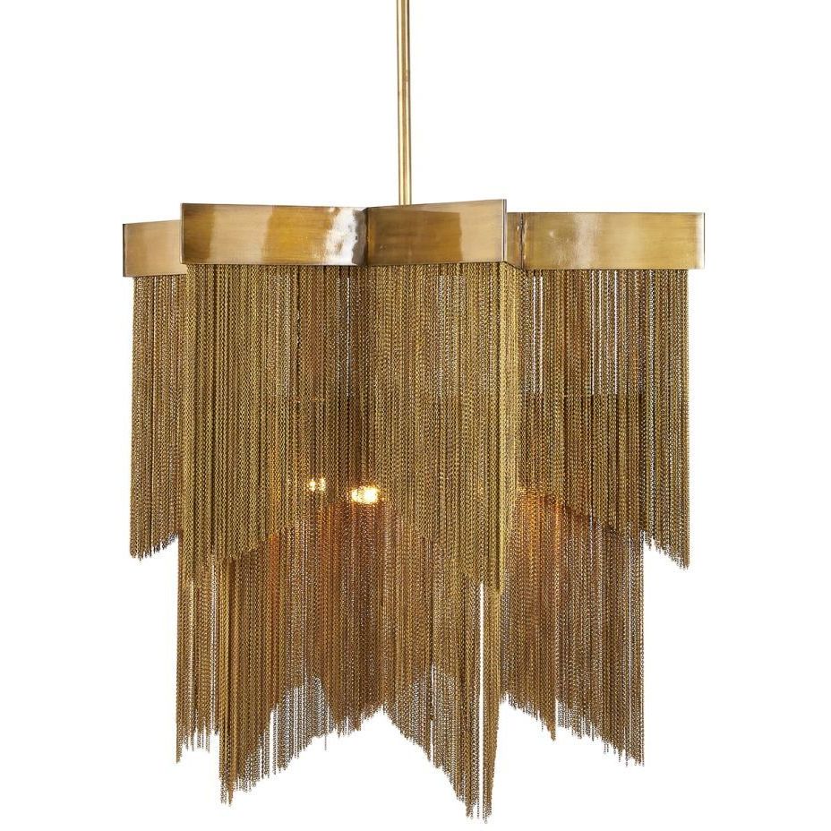 Bridget 4 Light 28 inch Vintage Brass Chandelier Ceiling Light