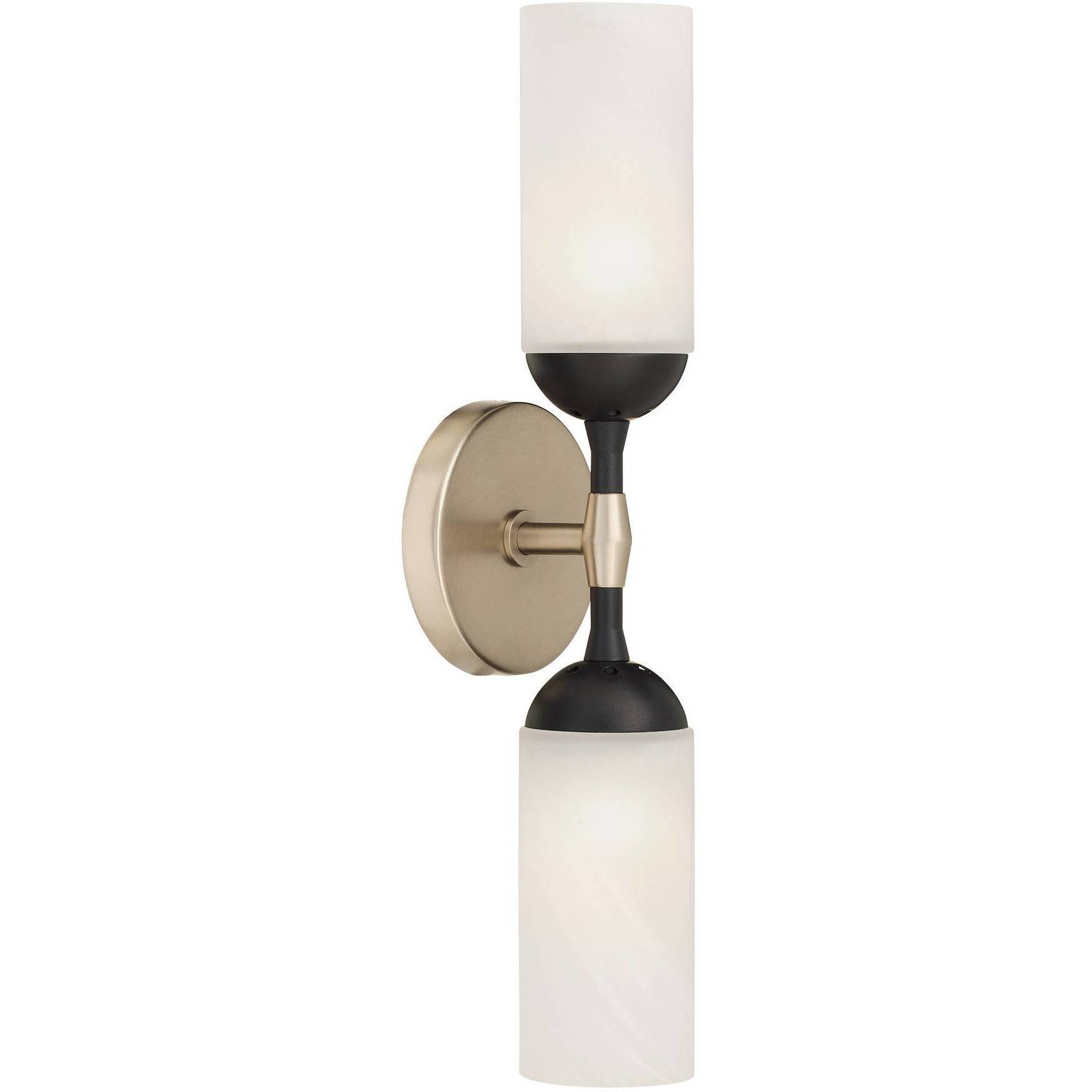 Emmett 2 Light 5 inch Dark Vintage Silver and Bronze Wall Sconce Wall Light