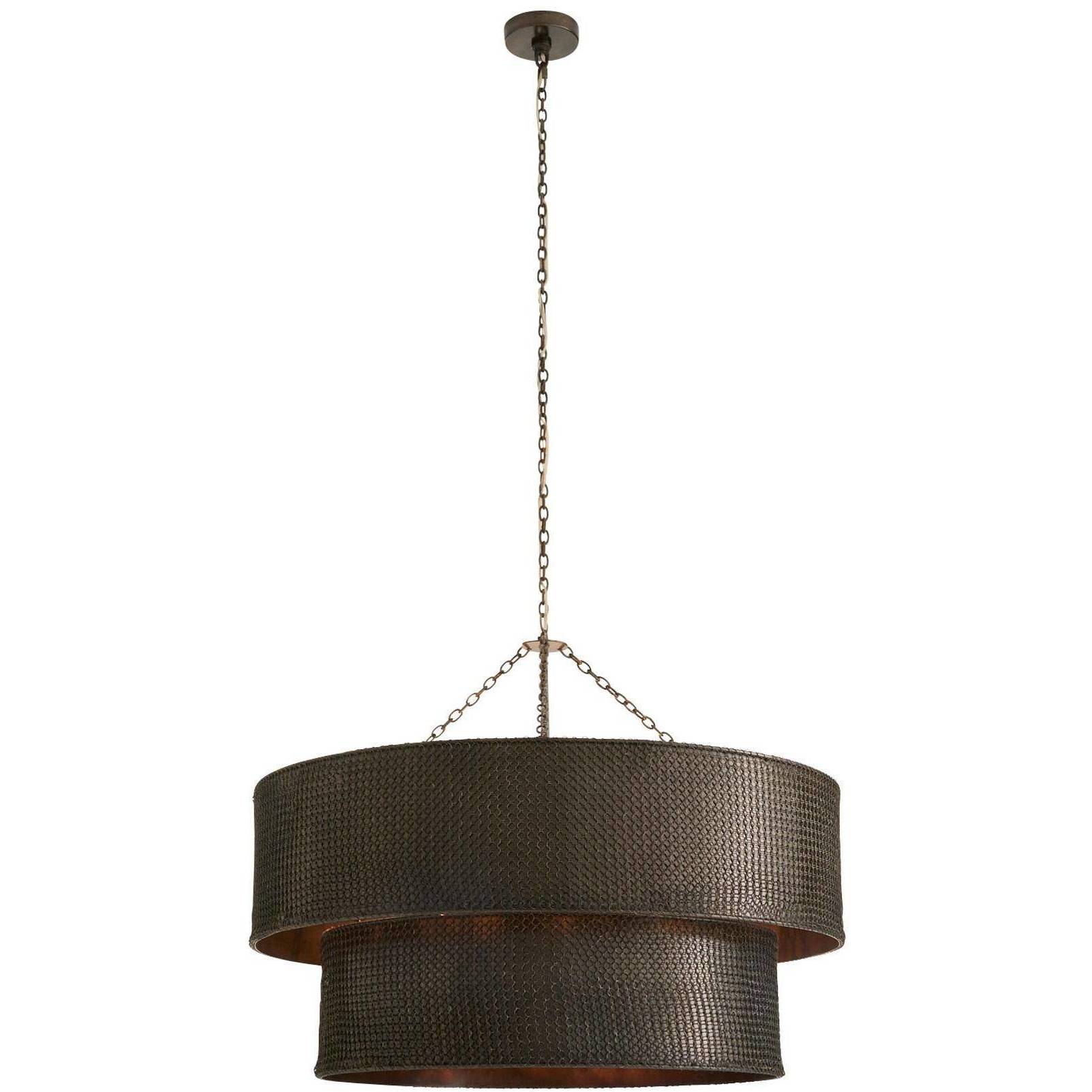 Hecche 6 Light 35 inch Carbon and Bronze Chandelier Ceiling Light