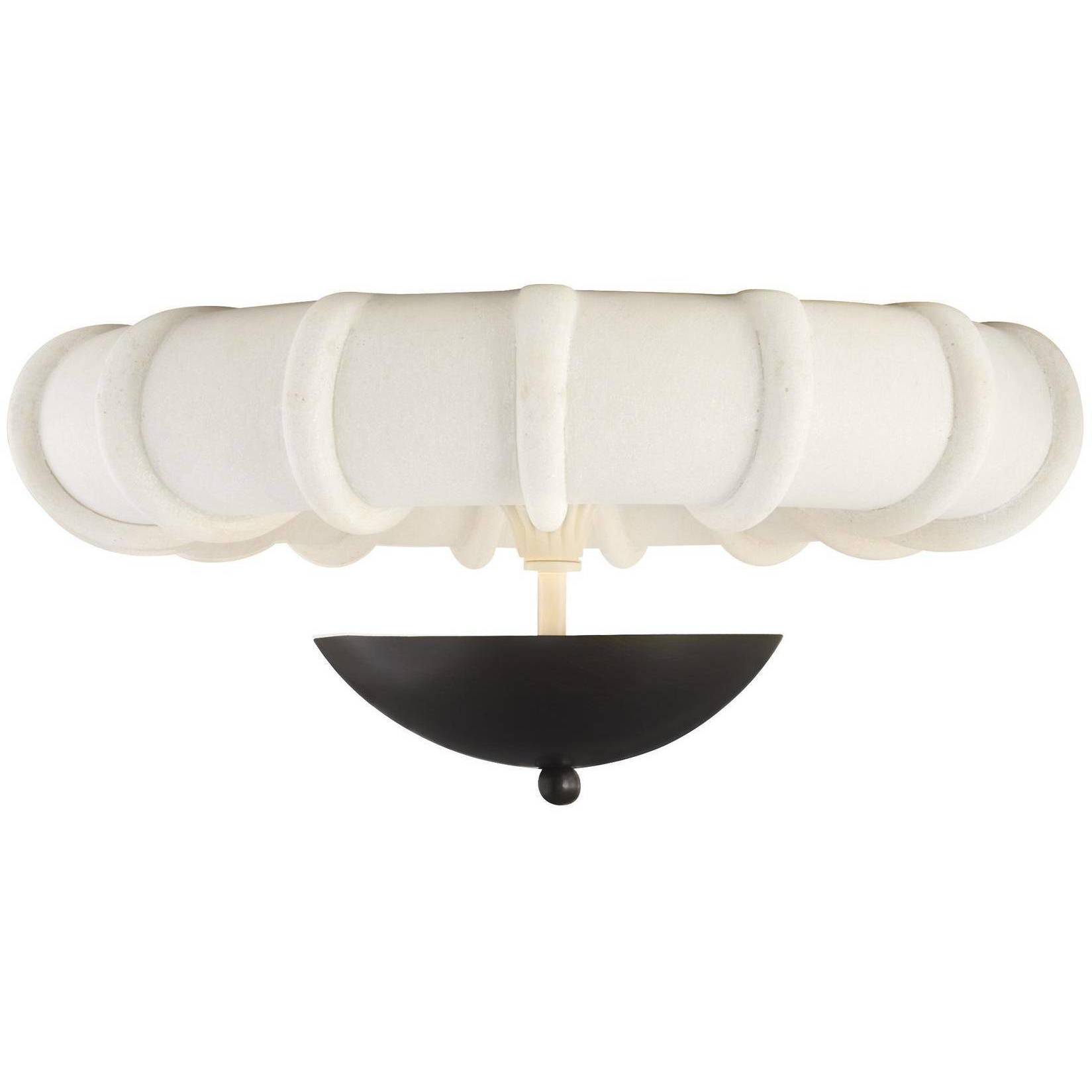 Camella 1 Light 18 inch Ivory and English Bronze Flush Mount Ceiling Light, Small