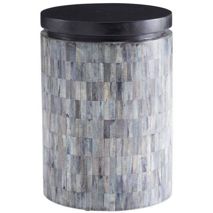 Garner 14 inch Natural Gray and Ebony Accent Table