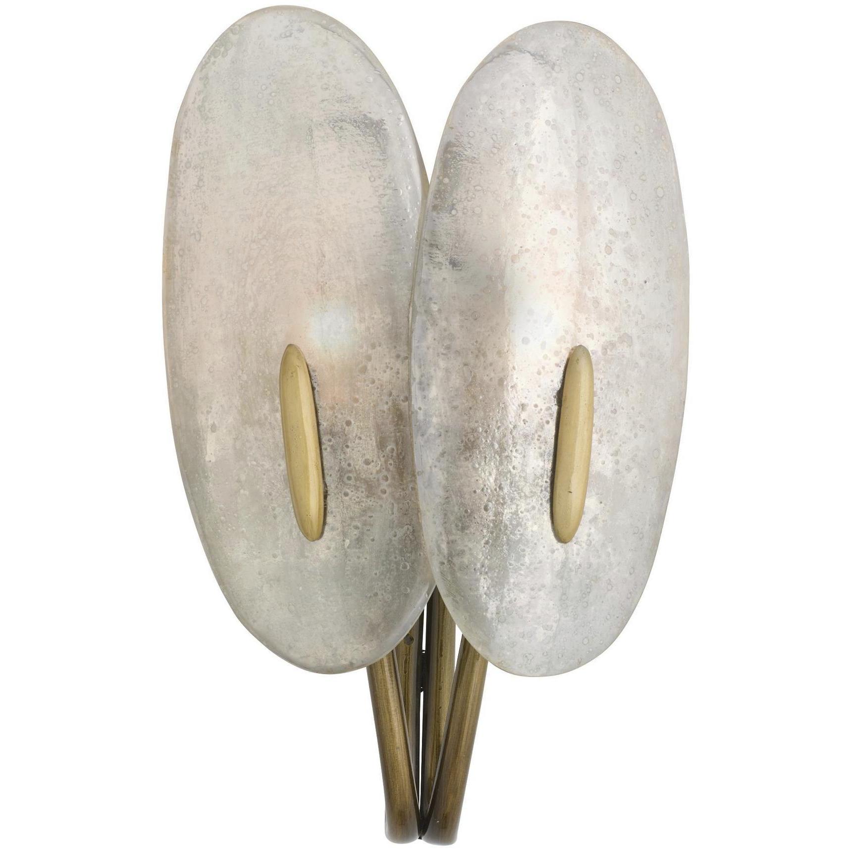 Izara 2 Light 8.5 inch Antique Brass Sconce Wall Light