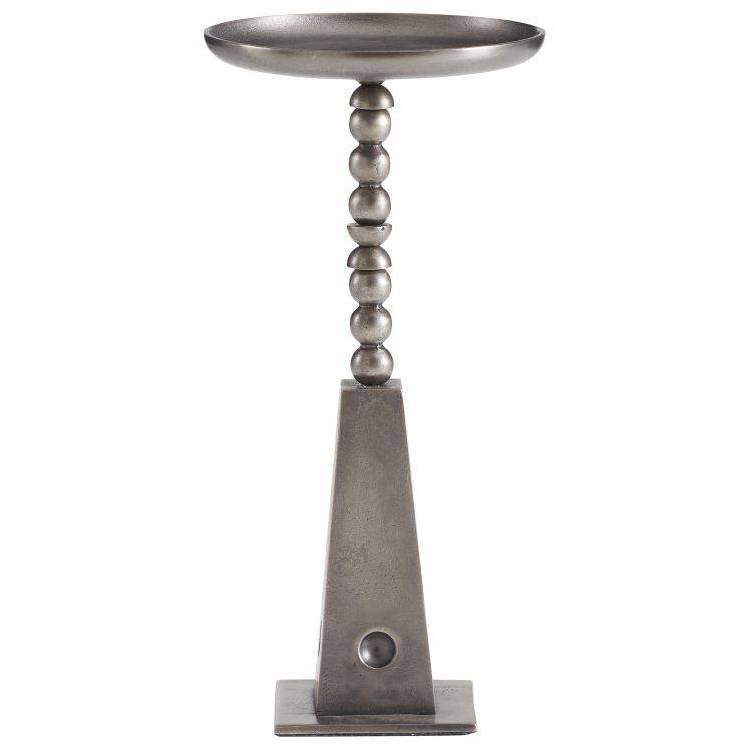 Grady 10 inch Vintage Nickel Accent Table