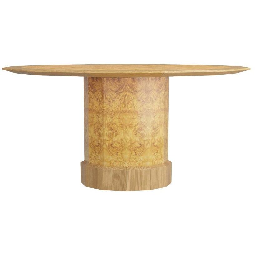 Reuben 58 inch Blonde Burl Dining Table