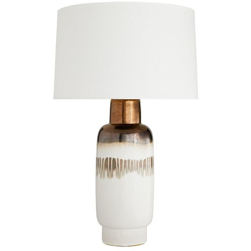 Quinn 30 inch Bronze and Rose Glaze Table Lamp Portable Light