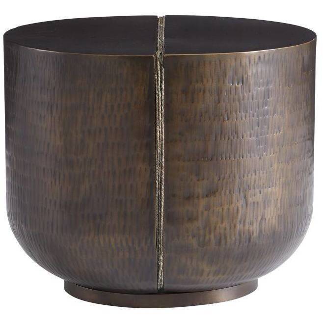Fosser 22 inch Antique Bronze and Grey End Table