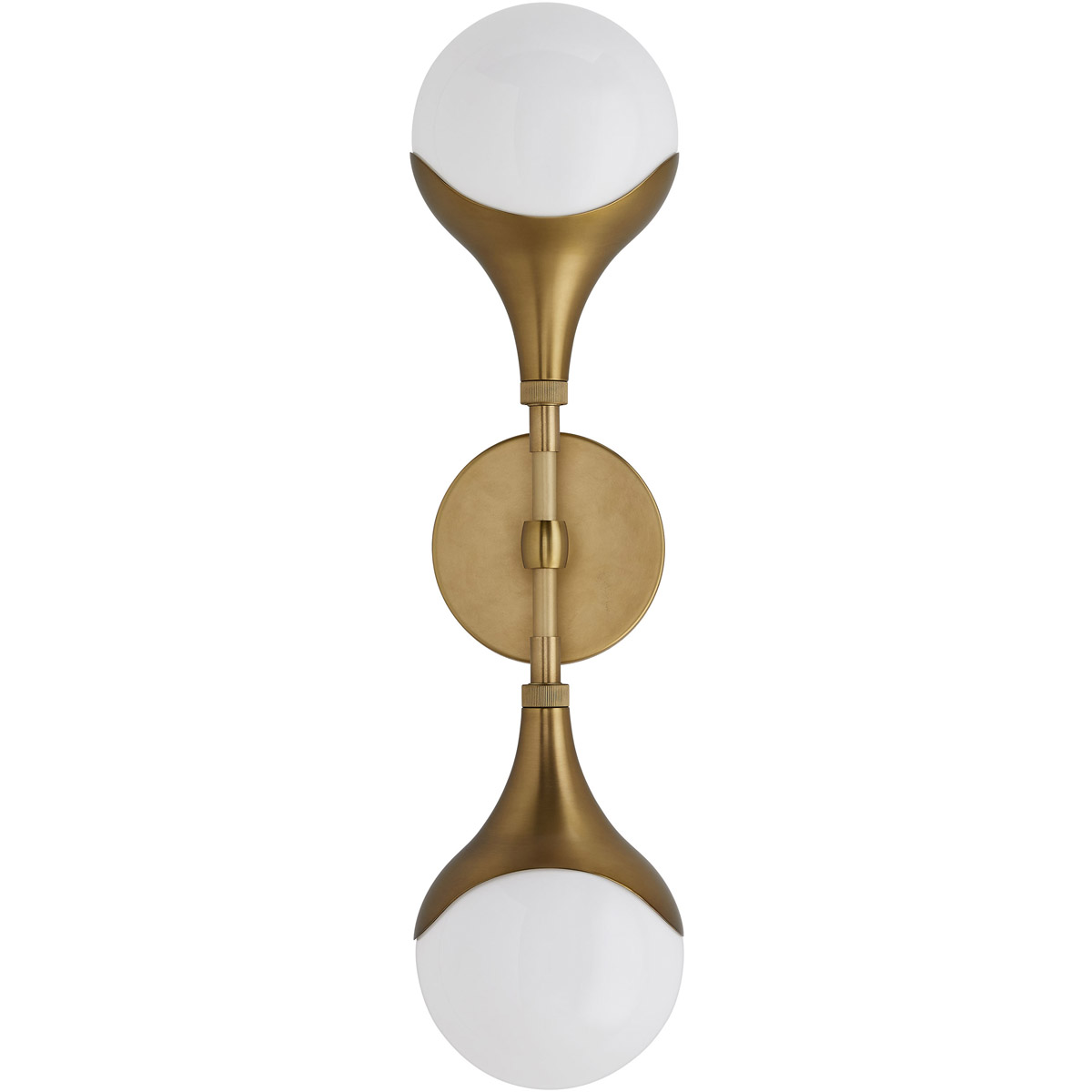 Augustus 2 Light 5.5 inch Antique Brass Sconce Wall Light
