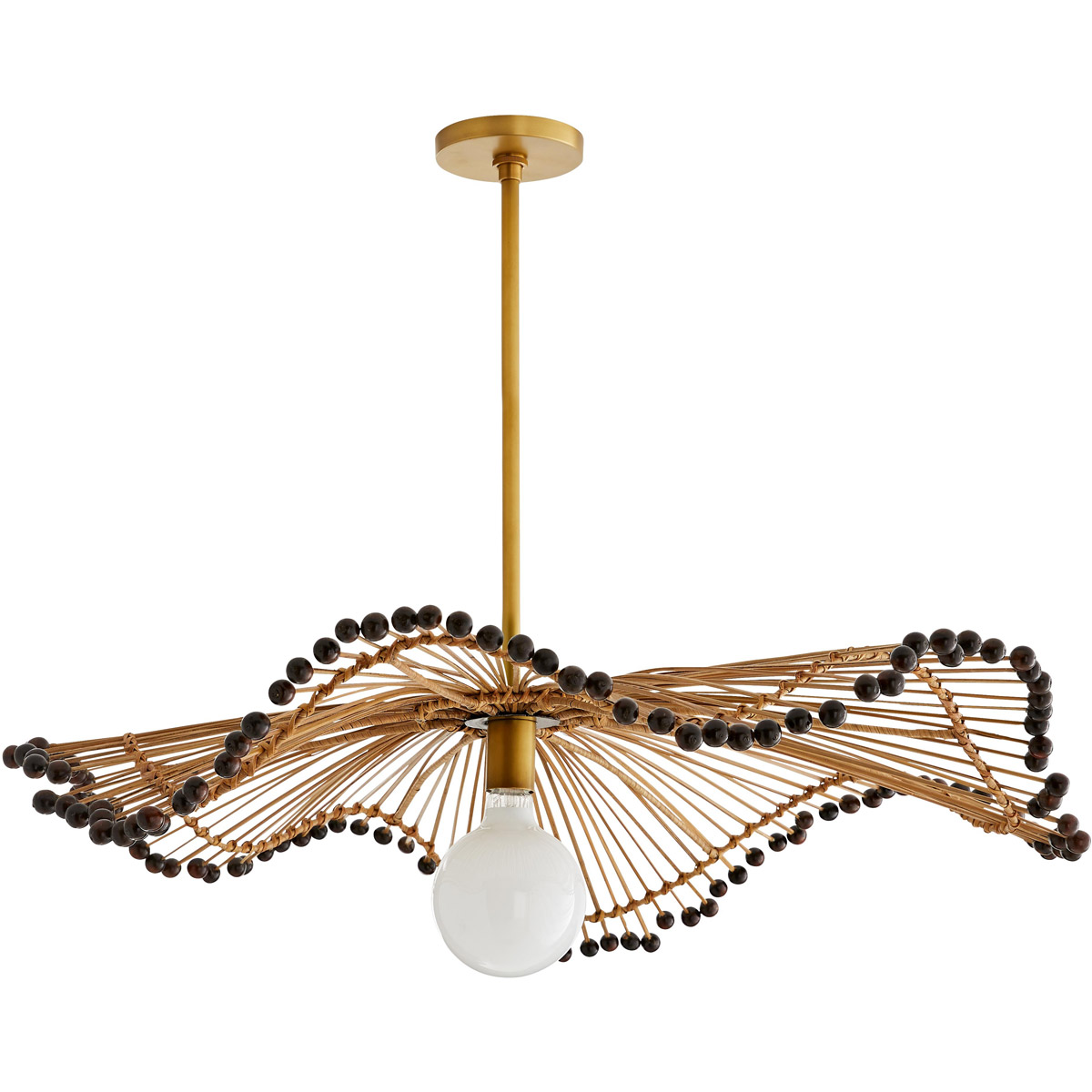 Waverly 1 Light 35 inch Natural Pendant Ceiling Light