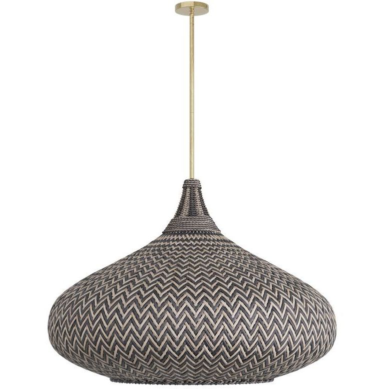 Tulum 1 Light 38 inch Black Pendant Ceiling Light